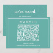 ボホティール（緑がかった色）フローラマンダラワイオミング州ムービング 案内状 (正面/裏面)