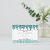 ボホティール(緑がかった色)ホテルアコモデーションインサートカード エンクロージャーカード (スタンド正面)