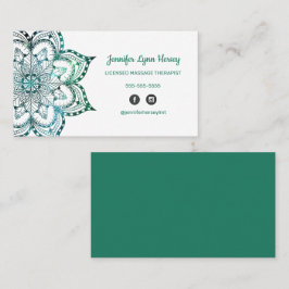 ボホティール（緑がかった色）マンダラLMT 名刺