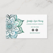 ボホティール(緑がかった色)マンダラLMT 名刺 (正面)