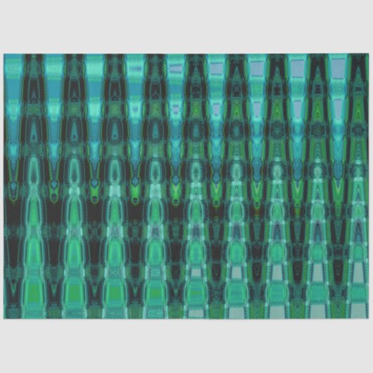 ボホティール(緑がかった色)抽象芸術デコページ 薄葉紙 (正面)