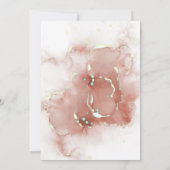 ボホテエレガントラコッタアゲート金ゴールドクロスバプテスマ 招待状 (裏面)