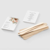 ボホテエレガントラコッタフローラ結婚式 プログラム ハンドファン (組立なし)