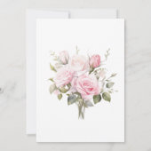 ボホテディベアガールピンクベアフローラ誕生日 招待状 (裏面)