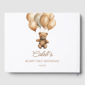 ボホテディベアバリー最初の誕生日パーティー ゲストブック (裏面)