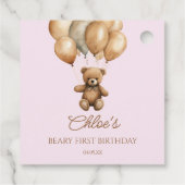 ボホテディベアバリー最初の誕生日パーティー フェイバータグ (裏面)