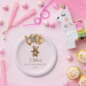ボホテディベアバリー最初の誕生日パーティー ペーパープレート (パーティー)