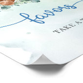 ボホテディベア青いフローラユーカリの恩恵 ポスター (角)