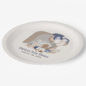 ボホテディベア&バルーンズが赤ちゃんシャワーを待つ ペーパープレート (アングル)