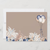 ボホテディベア&バルーンズが赤ちゃんシャワーを待つ 招待状 (裏面)