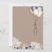 ボホテディベア&バルーンズが赤ちゃんシャワーを待つ 招待状 (裏面)