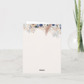 ボホテディベア&バルーン – 青、茶、中性  サンキューカード (裏面)