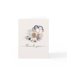 ボホテディベア&バルーン – 青、茶、中性