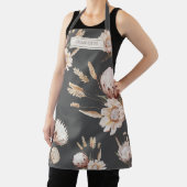 ボホテパーソナライズされたラコッタクリームフラワーズ エプロン (インサイチュ)