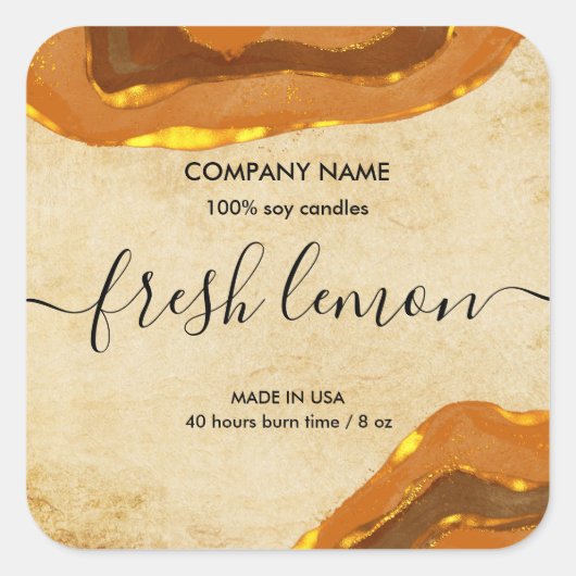 ボホテモダンラコッタアゲテリカンオレンジ スクエアシール (正面)