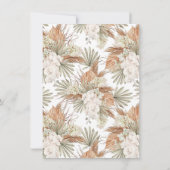 ボホテモダンラコッタパンパスグラスブライダルシャワー 招待状 (裏面)