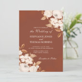 ボホテモダンラコッタフローラ結婚式招待状 招待状 (スタンド正面)