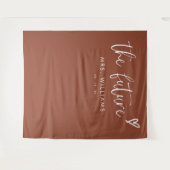 ボホテモダンラコッタブライダルシャワー背景 タペストリー (正面(横))