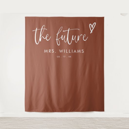 ボホテモダンラコッタブライダルシャワー背景 タペストリー (正面)