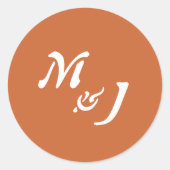 ボホテモダンラコッタミニマル封筒用シール ラウンドシール (正面)