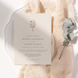 ボホテラコタエレガントミニマル結婚ス | 招待状