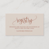 ボホテラコタ書道結婚のギフト登録 エンクロージャーカード (正面)