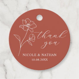 ボホテラコタ素朴結婚ズ |フローラありがとう フェイバータグ