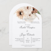 ボホテラコタ結婚ス 招待状 (正面/裏面)