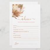 ボホテラコッタアドバイスのための花嫁カード (正面/裏面)