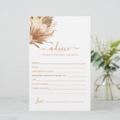 ボホテラコッタアドバイスのための花嫁カード (スタンド正面)