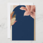 ボホテラコッタアンドネイビーアーチウェディングシャワー 招待状 (裏面)