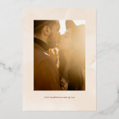 ボホテラコッタアンドブルゴーニュ秋結婚フローラ 箔招待状 (裏面)