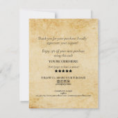 ボホテラコッタアーストーンサンキュー 招待状 (裏面)