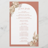 ボホテラコッタアーチパンパスグラスウェディングプログラム (裏面)