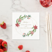 ボホテラコッタアーチパンパスグラス結婚フローラ スタンダードカクテルナプキン (インサイチュ)