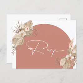 ボホテラコッタアーチパンパスグラス詳細エンクロージャ ポストカード