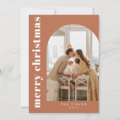 ボホテラコッタアーチフォトファミリーホリデーカード シーズンカード (正面)