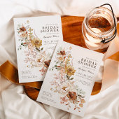 ボホテラコッタイエローガーデンフローラブライダルシャワー 招待状