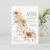 ボホテラコッタイエローガーデンフローラブライダルシャワー 招待状 (スタンド正面)