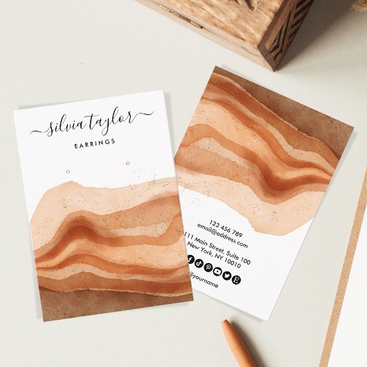 ボホテラコッタイヤリングネックレスディスプレイカード 名刺