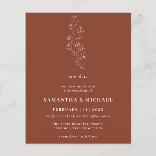 ボホテラコッタインディブラウンボタニック私たちは予算を行う チラシ (正面)