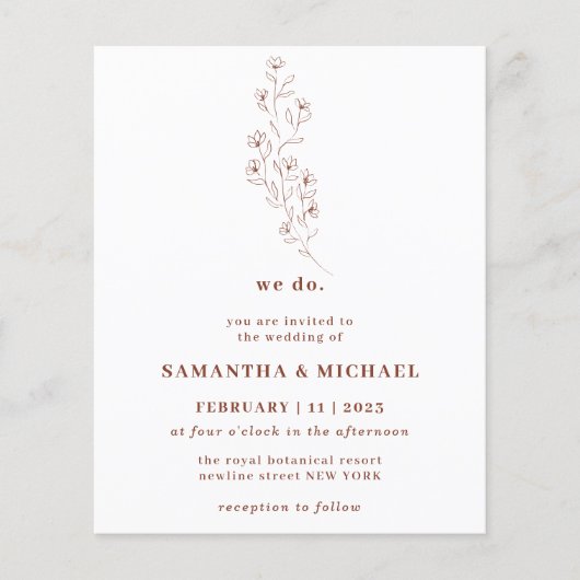 ボホテラコッタインディ素朴ボタニック私たちは予算を行う チラシ (正面)