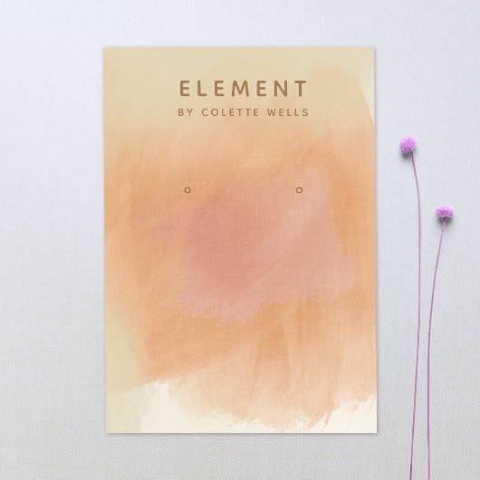 ボホテラコッタウォーターカラーイヤリングディスプレイ 名刺