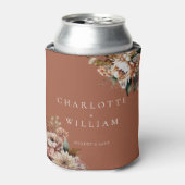 ボホテラコッタウォーターカラーフラワーズ結婚式の引き出物 缶クーラー (缶正面)