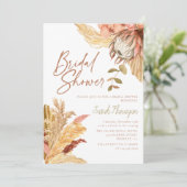 ボホテラコッタウォーターカラーフローラブライダルシャワー 招待状 (スタンド正面)