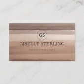 ボホテラコッタウォーターカラー抽象芸術モノグラム 名刺 (正面)