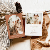 ボホテラコッタクリスマスカード |写真モダン 招待状