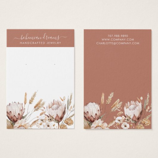 ボホテラコッタクリームワイルドフラワー (正面&裏面)