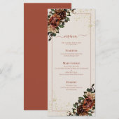 ボホテラコッタグリーンリー結婚フローラのメニュー メニュー (正面/裏面)