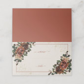 ボホテラコッタグリーンリー結婚フローラ プレイスカード (外部開封)